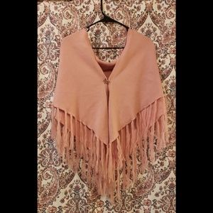 Vintage blush pink shawl